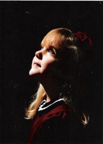Katelyn Rae Gifford looking up at Daddy